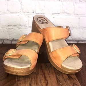 Dansko Sophie Leather Slides Size 37 (Sz. 6.5-7)